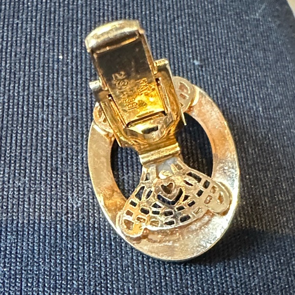 Signed Vintage Marquise Garnet Cufflinks - Picture 11 of 13